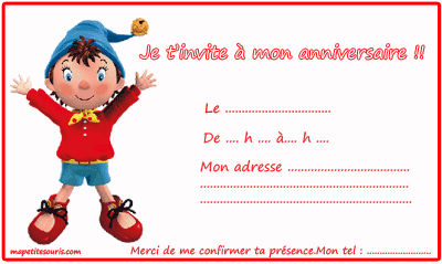 carte d'invitation anniversaire oui oui