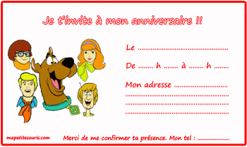 carte anniversaire d'invitation soobidoo