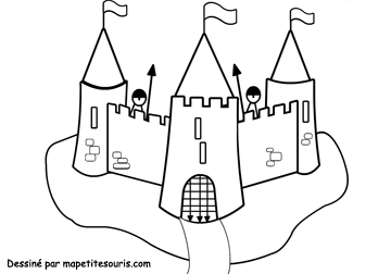 fortified castle coloring