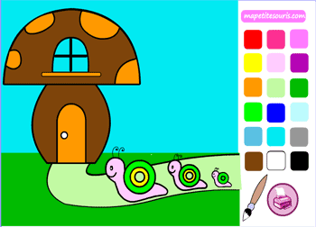 coloring snail