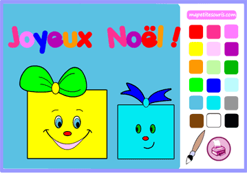 cadeau de noel coloriage en ligne