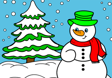 coloriage en ligne bonhomme de neige