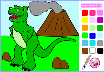 coloriage en ligne dinosaure