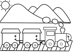 coloring train