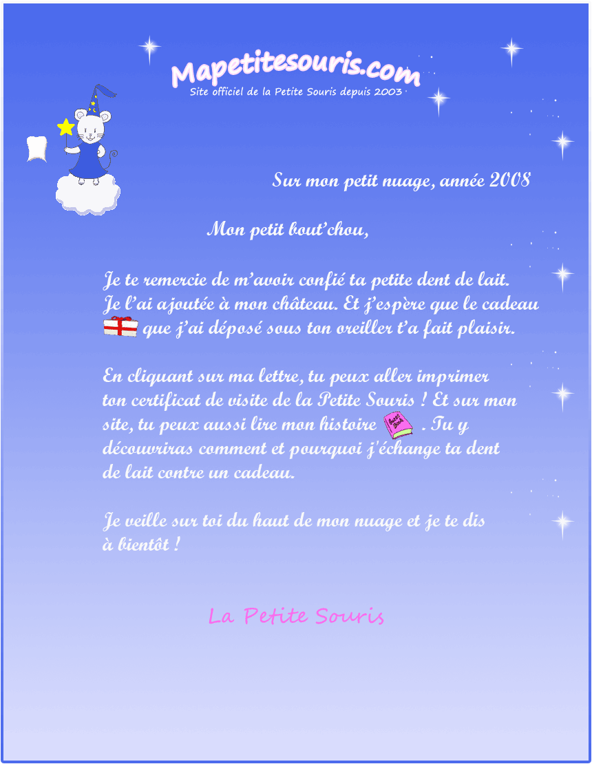 lettre petite souris 