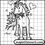 apprendre à dessiner cheval avec un quadrillage