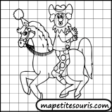 apprendre à dessiner cirque avec un quadrillage