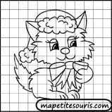 apprendre à dessiner un chat avec un quadrillage