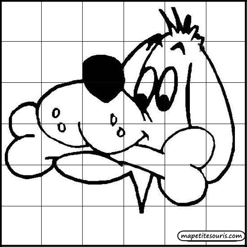 dessiner un caht dans un quadrillage