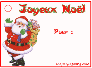 étiquette cadeau père noel