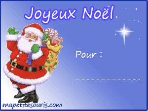 etiquette cadeau père noel