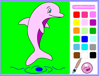 game : dolphin online coloring