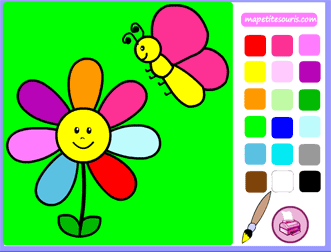 game for kids : butterfly coloring and flower coloring