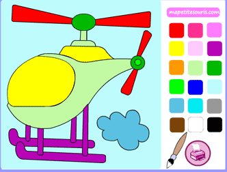 game : helicoper online coloring
