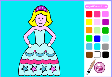 game for kids : princess online coloring