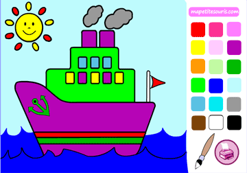 ship coloring on line