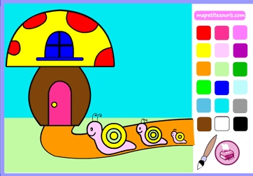 games for kids : snail online coloring